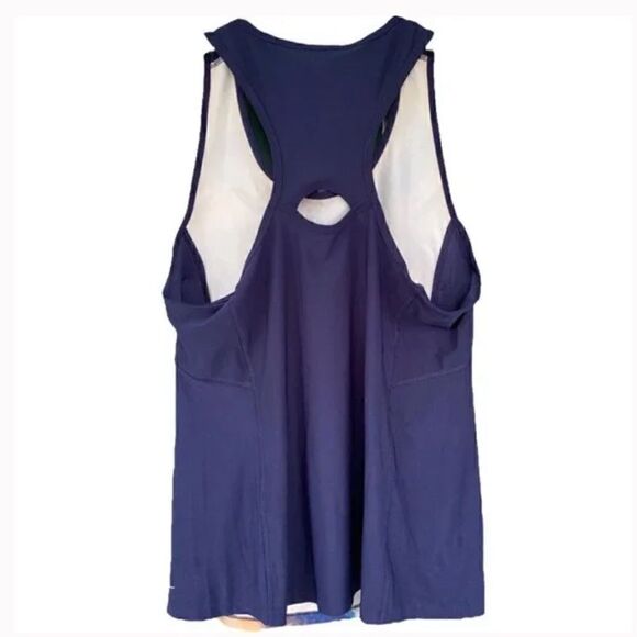 2/$39 Gottex Workout Tank cut out back blue Sz L - Picture 4 of 10